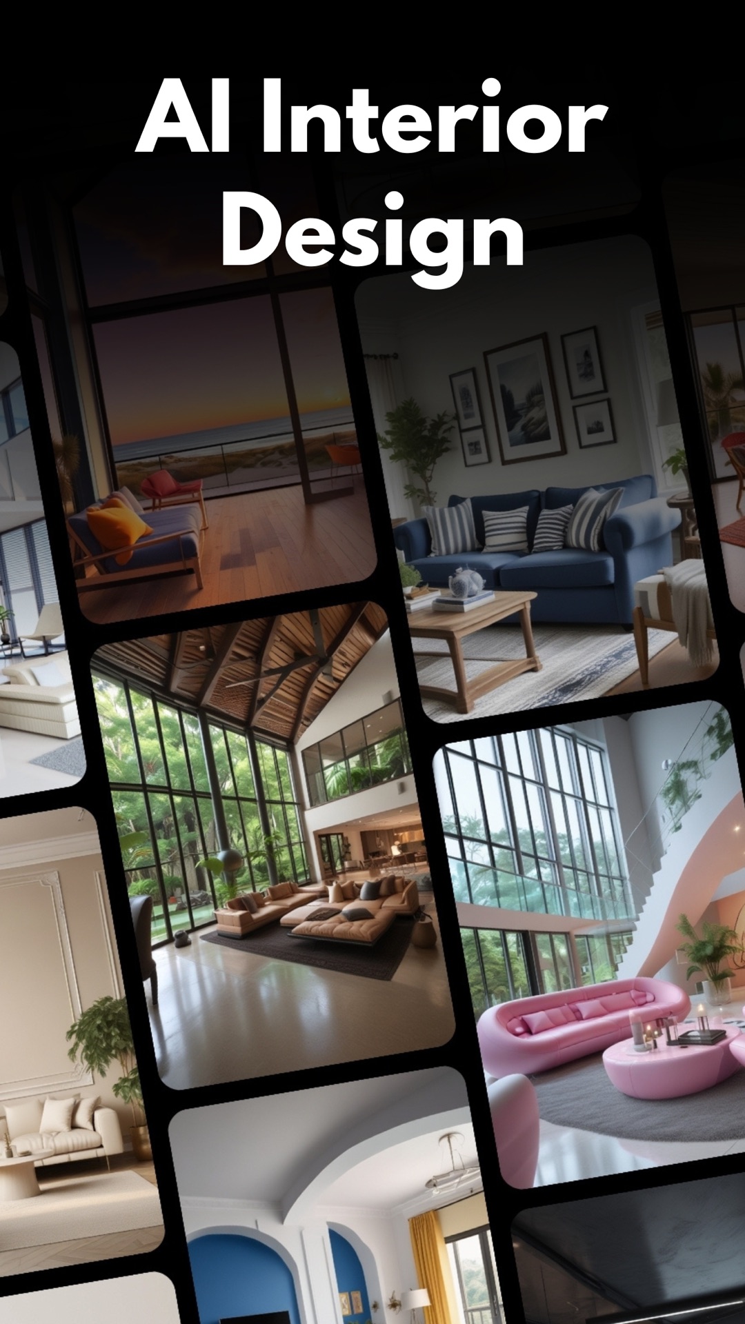 AI Interior Design: Remodel 手机应用界面